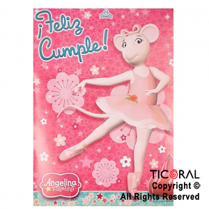 ANGELINA BALLERINA AFICHE FELIZ CUMPLE x 2